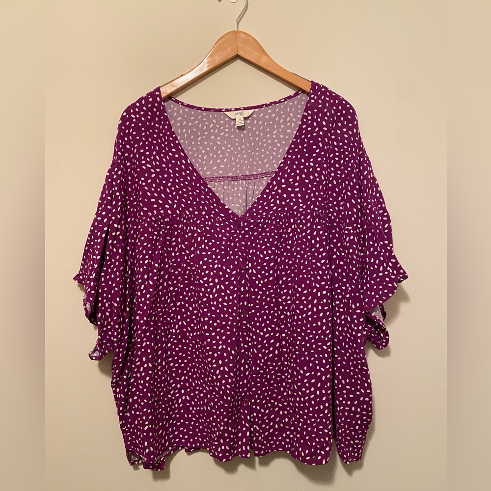 Terra & Sky plus size purple top